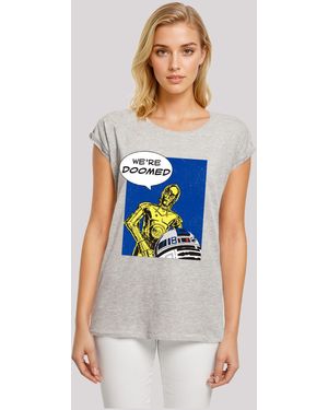 F4NT4STIC Shirt Star Wars C3-PO We're Doomed Premium Qualität - Blau