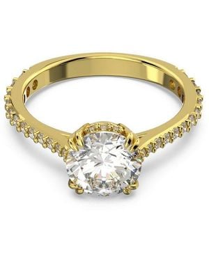 Swarovski Fingerring Stilla Round Cocktailring, Mit Kristall - Mettallic
