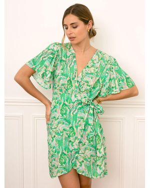 Annis Fashion & Accessoires Wickelkleid "MATTEA" (1-tlg) NEU, Wickeloptik - Grün