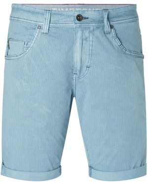 Timezone Chinoshorts Gestreiftes Bermuda-Design mit bequemem Bund Regular JackyTZ Short - Blau