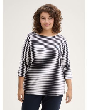 Tom Tailor TOM TAILOR 3/4-Arm-Shirt Plus Size - Grau