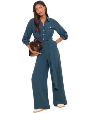Lipsy Utility-Jumpsuit mit Gürtel, Regular (1-tlg) - Blau