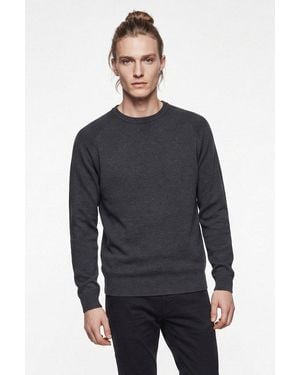 Only & Sons Rundhalspullover Onsvillas Ls Crew Knit Otl Baumwollmischung, Regular Fit - Blau