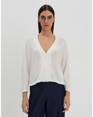 someday. 3/4-Arm-Shirt KEMARTA Loose aus weich strukturiertem Jersey - Weiß