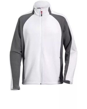 Engelbert Strauss Fleecejacke e.s. Microfleece Jacke dryplexx® Weiss/Schwarz/Grau - Weiß