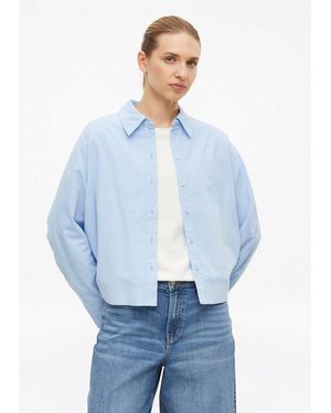 S.oliver Langarmbluse Bluse Feincord-Bluse Mit Fledermausärmeln Im Relaxed Fit - Blau