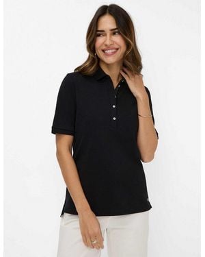 Brax Poloshirt Style Cleo Piqué: Poloshirt Im Baumwoll-Elasthan-Mix - Schwarz