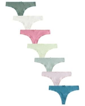 Next String 7Er-Pack Slips, Tanga (7-St) - Weiß