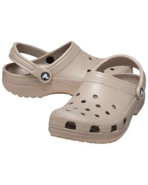 Crocs™ Sandale Classic Clog Taupe Beigebraun Badeschuh - Mettallic