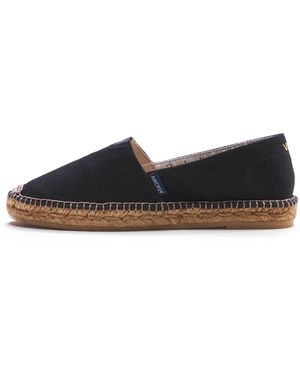 VISCATA Barceloneta Espadrille aus Baumwolle und Natur-Jute hergestellt - Schwarz