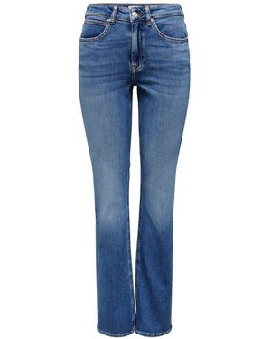 ONLY Straight- Jeans-Hose OnlEverly Flared-Fit - Blau