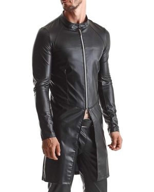 Regnes Fetish Planet Lederimitatmantel Mantel Mario schwarz XXL (1-tlg)