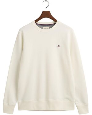 GANT Sweatshirt Reg Shield C-Neck Pullover (1-tlg) - Weiß