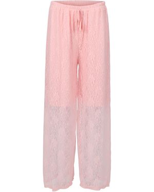 malito more than fashion Stoffhose 20634 Spitzenhose mit Jerseybund Einheitsgröße - Pink