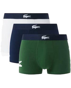 Lacoste Hipster Trunk 3Er Pack Krokodil Logo Big Croc - Grün