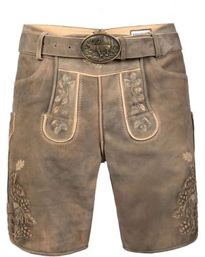 Edelnice Trachtenlederhose - Grau