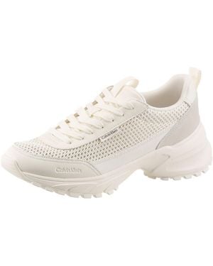 Calvin Klein Hike Runner Laceup Mesh Plateausneaker Chunky Sneaker, Halbschuh, Freizeitsneaker Mit Profilsohle - Schwarz
