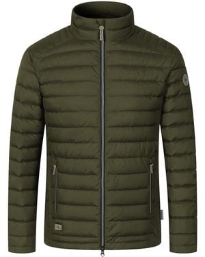 Blue Wave Steppjacke Jacke Mike gesteppt mit Stehkragen und Kordelzug am Bund - Grün
