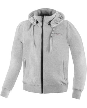 Bogotto Motorradjacke R-Ace Motorrad Zip Hoodie Ellenbogenprotektoren ,Schulterprotektoren enthalten - Grau