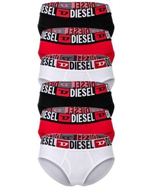 DIESEL Slip Damen Slip 6Er Pack Baumwolle Oxy-D-Core-6Pack (Packung, 6Er Pack) - Schwarz