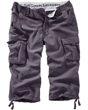 Trooper Cargoshorts League 3/4 Baumwolle Sommer Shorts Kurze Hose Army - Blau