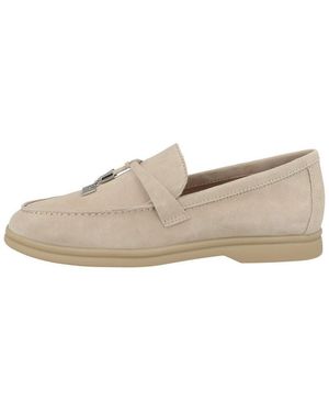 Steve Madden Portland Damen Slipper Loafer, Mokkasin, Sommerschuhe, Halbschuhe, Schlupfschuhe - Natur