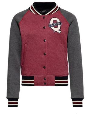 Queen Kerosin Collegejacke Speed Queens (1-St) Mit Rückenstickerei - Rot