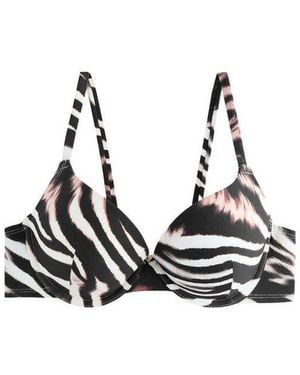Next Triangel-Bikini-Top Bauchformender, Wattierter Push-Up-Bikini, Bügel (1-St) - Schwarz