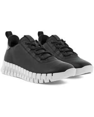 Ecco Gruuv Lea (Weiches Nappaleder) Damen Sneaker - Schwarz