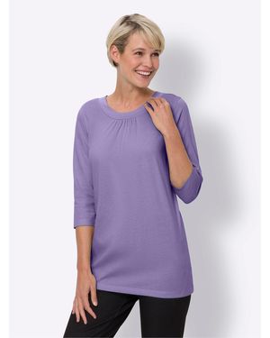 Sieh an! T-Shirt Longshirt - Lila