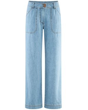 HempAge Bequeme Jeans DH591 jeans mit geradem Bein - Blau