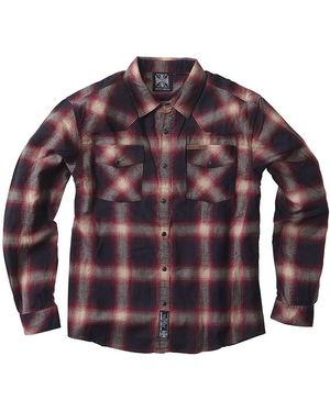 West Coast Choppers Langarmhemd Outlaw Flannel - Lila