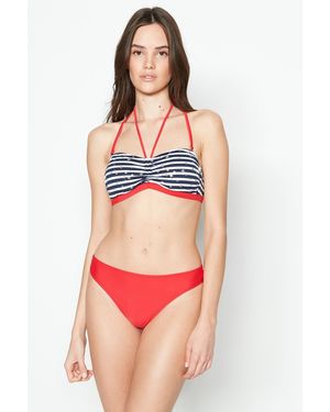 C&City Triangel- Trägerloses Bikini-Set - Rot