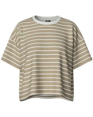 Pieces Sweatshirt PCCHILLI SUMMER 2/4 SWEAT STRIPE NOOS BC - Weiß