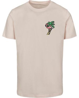Mister Tee Flamingo T-Shirt Round Neck - Natur