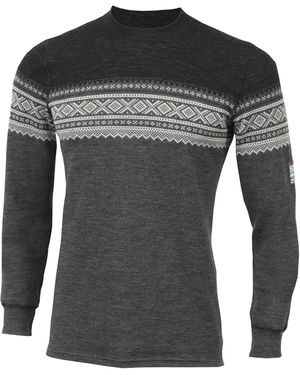 Aclima Strickfleece- DesignWool Marius Crewneck - Schwarz