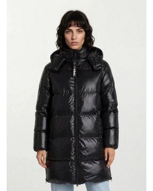 trueprodigy Winterjacke Zarif F Kapuze Reißverschluss Eingrifftaschen - Schwarz