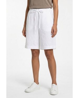 M·a·c Leinenhose Sanny Shorts, Bermudas Mit Gummizug Und Kordelzug - Weiß