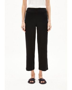 ARMEDANGELS Jerseyhose Nianaa Rib Ripp-Jerseyhose Aus Bio-Baumwoll Mix (Mid Waist, Slim Fit) Ripphose Aus Bio-Baumwoll Mix - Schwarz