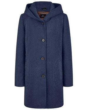 BARBARA LEBEK Wolljacke Wintermantel Oder Damenmantel Mit Innentasche - Blau