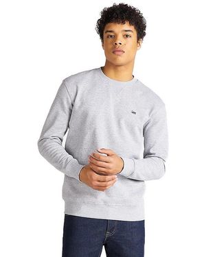Lee Jeans ® PLAIN CREW Sweatshirt mit 100% Baumwolle - Weiß