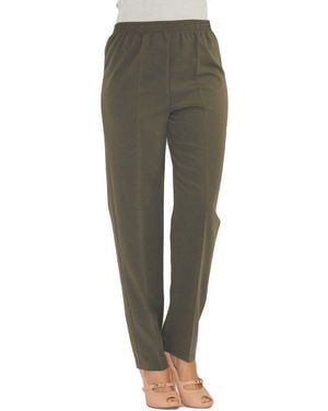 SYS Schlupfhose Ã1⁄4 Business Style basic Anzughose Stoffhose profe mit Bügelfalte - Grün
