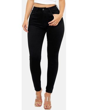 Elara Jeans Super High Waist Hose (1-tlg) - Schwarz