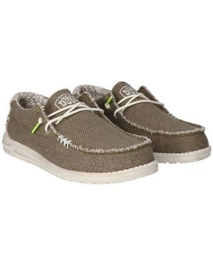 HEYDUDE Wally Braided Slip-On Sneaker Mit Ziernähten - Schwarz