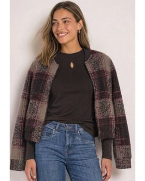 Street One Langarmshirt Turtle Neck Mit Cut-Out-Detail - Braun