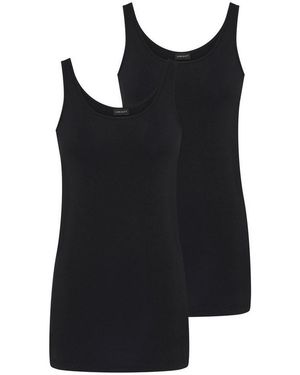 Laura Scott Longtop (2-Er Pack) Mit Stretchanteil - Schwarz