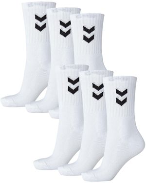Hummel Sportsocken Atmungsaktive Sportstrümpfe aus Baumwollmischung - Weiß