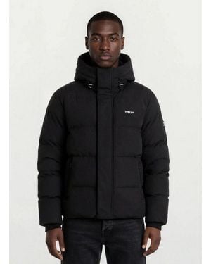 trueprodigy Winterjacke Edris Steppjacke Mit Eingrifftaschen Und Diversen Applikationen - Schwarz