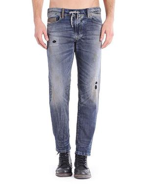 DIESEL Sweatjeans Jeans Hose Joggjeans Stretch Waykee-NE 0605X - Blau