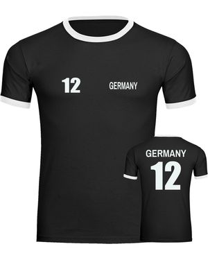 multifanshop T-Shirt Kontrast Germany - Schwarz